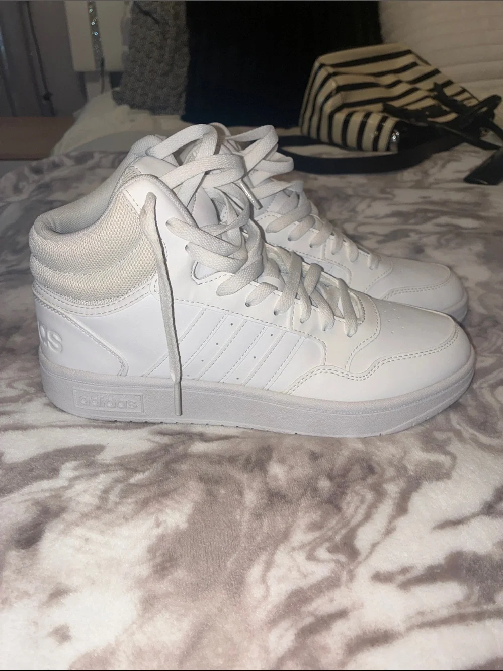 adidas Men's White High-Top Sneakers